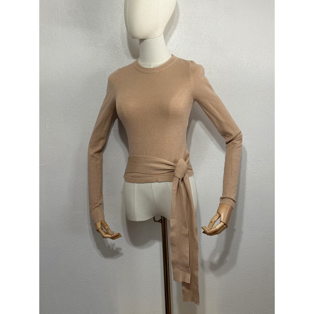 Becool Waist Tie Lightweight Sweater S/M Tan Soft Minimalist Capsule Wardrobe